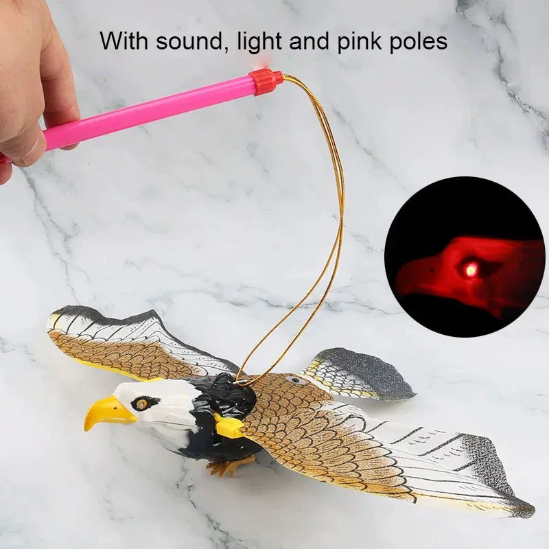 Electric Hanging Flying Bird Cat Toy – Interactive Simulated Eagle with Scratch Rope