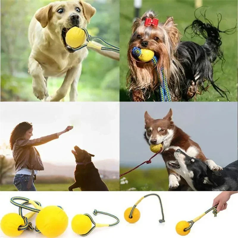 Indestructible Chew Ring Toy – Bite-Resistant Rope Ball for Dogs