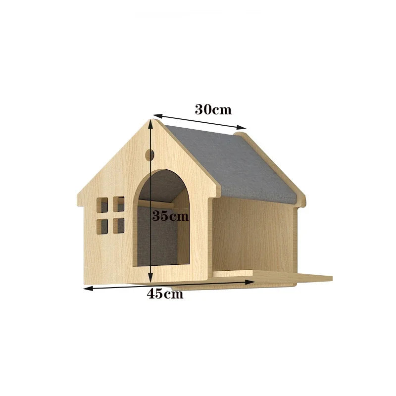 🐾 Wooden Wall Climbing Set for Cats – DIY Modular Cat Tower & Training System