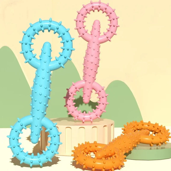 Indestructible Dog Pull Ring Toy – Interactive Chew Toy for Puppies, Teeth Cleaning & Boredom Relief