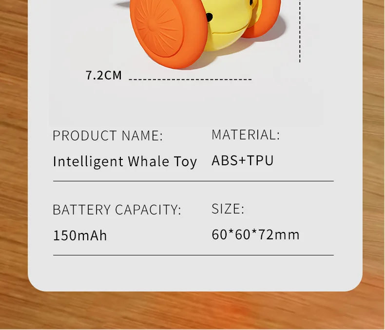 Interactive Electric Whale Cat Toy – Automatic Teaser Car with Obstacle Avoidance for Kittens