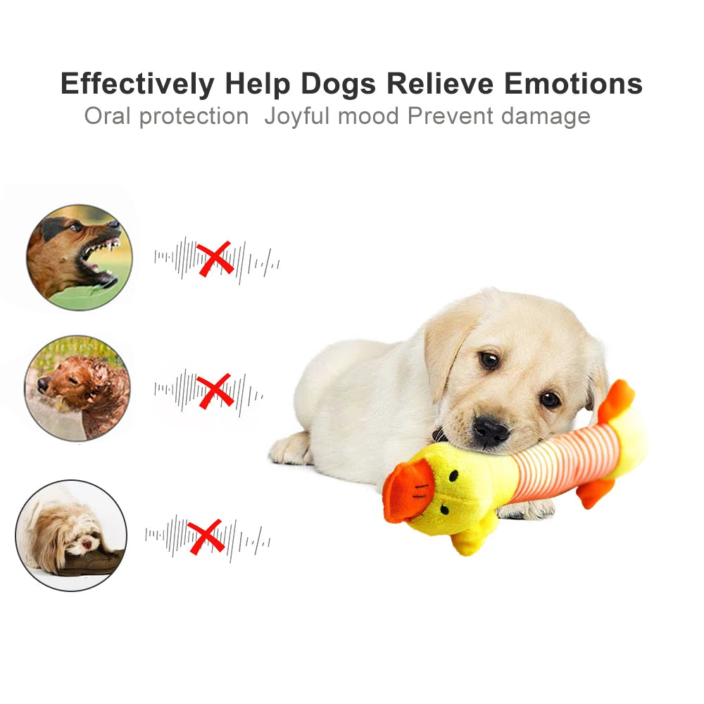 Plush Squeaky Elephant, Duck & Pig Dog Toys – Soft Chew Toys for Dogs & Cats, Durable Funny Molar Fleece Toys for All Pets