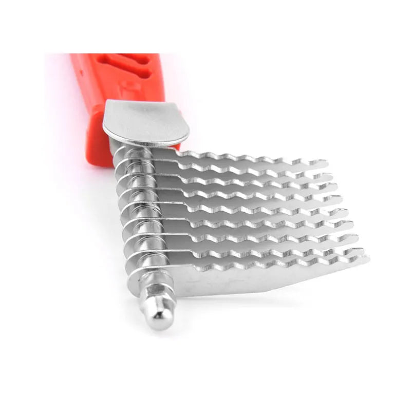 Open-Knot Dematting Comb & Razor Rake – Gentle Grooming Tool to Remove Knots, Mats & Tangles for Dogs & Cats