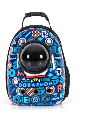 Space Capsule Cat & Dog Backpack – Breathable Portable Pet Travel Carrier with Cartoon Design