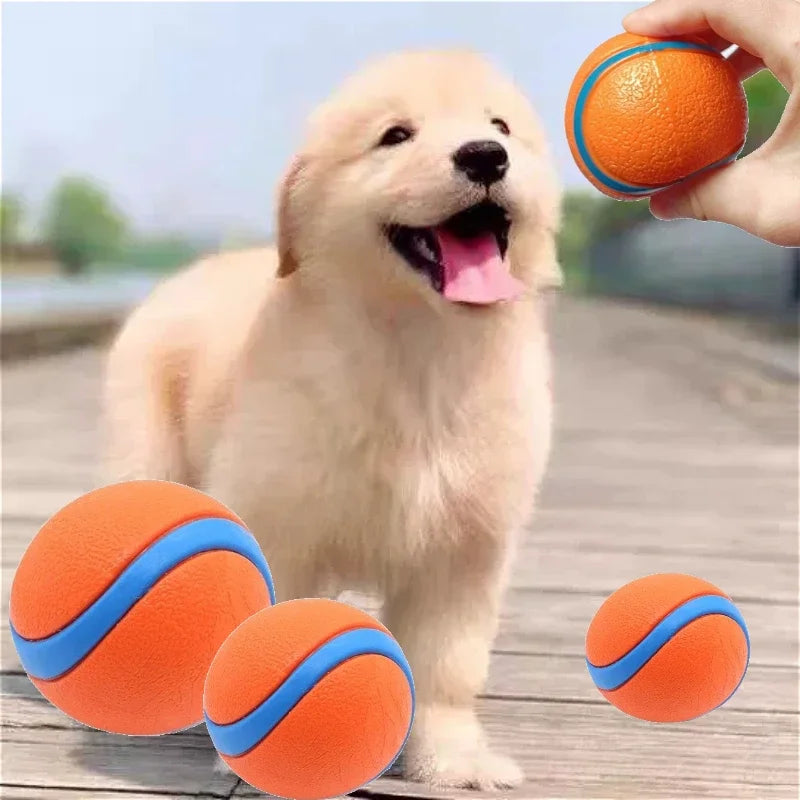 2pcs Orange Rubber Dog Balls – Durable Chew & Training Toys 🟠🐾