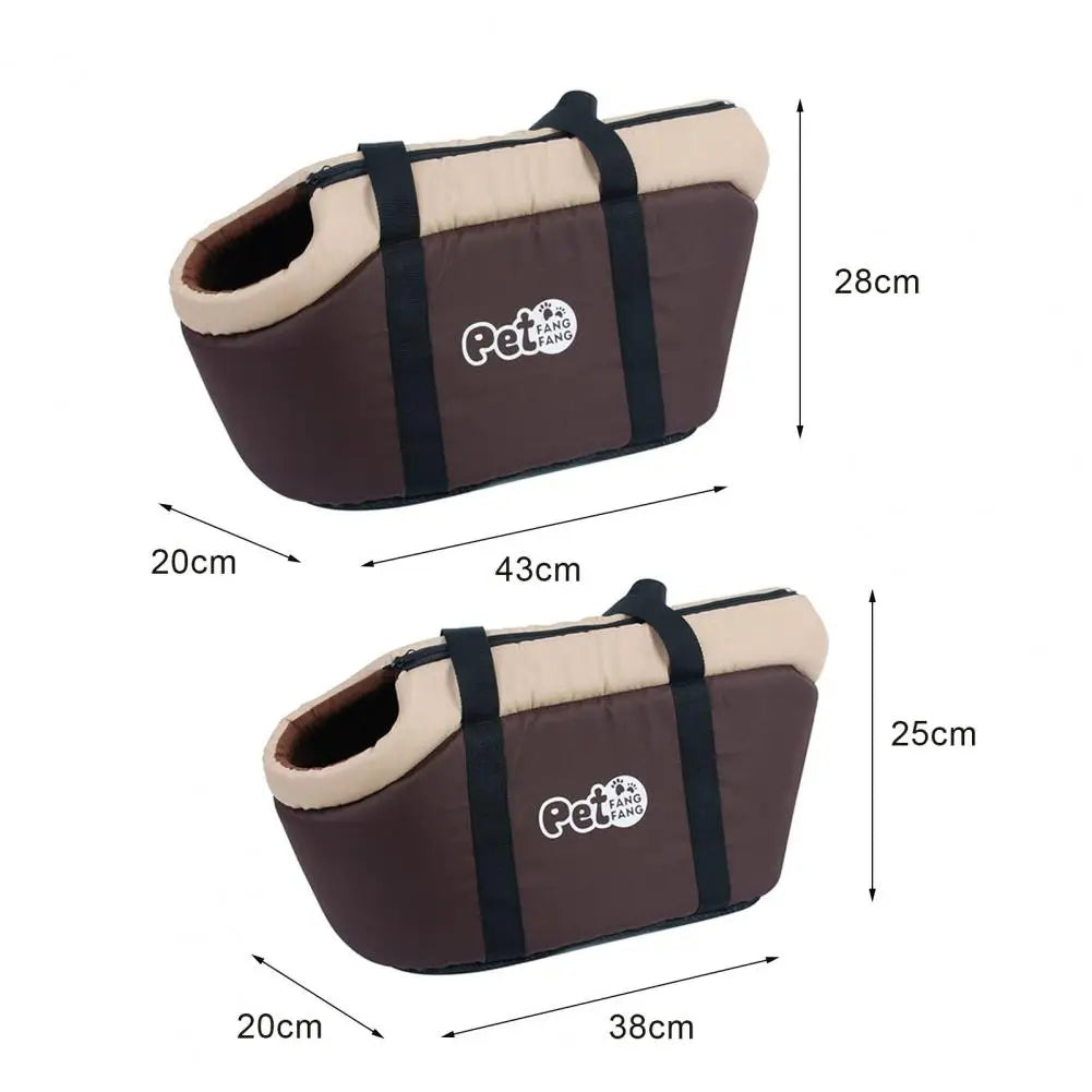 Soft-Sided Pet Carrier Bag – Breathable Travel Tote with Adjustable Strap & Interior Pad for Cats and Small Dogs