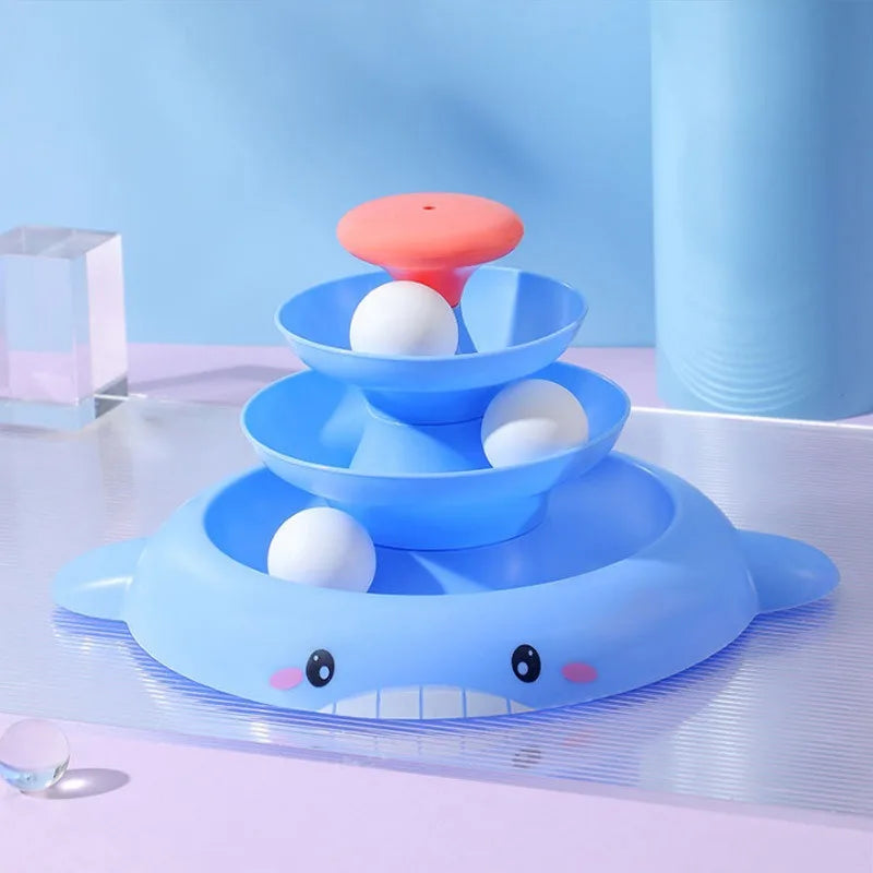 Self-Amusement Cat Turntable Toy – Automatic Fun Cat Ball & Stick Toy