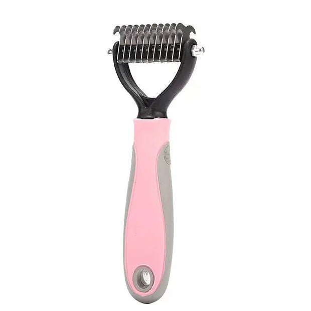Grooming Tool with Knot Cutter – Reduces Shedding, Untangles Fur, and Keeps Coats Healthy