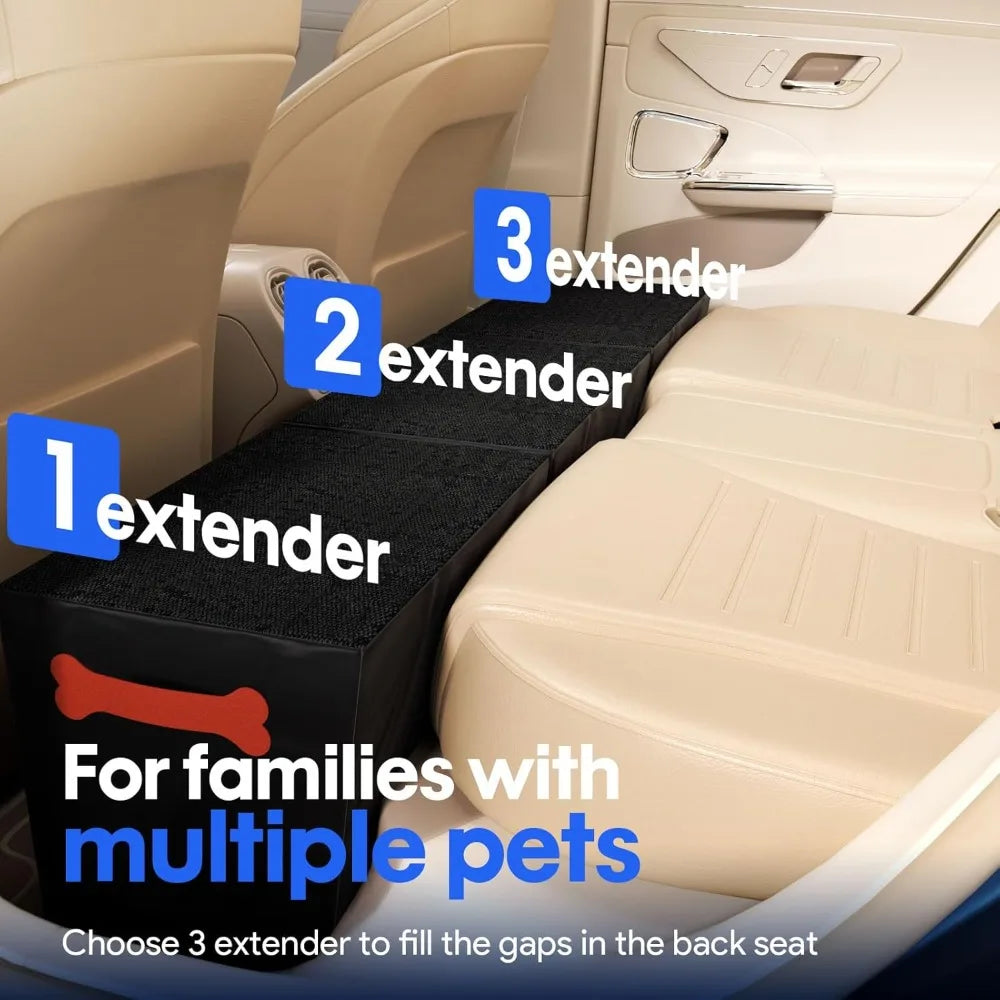 Dog Car Seat Extender Ramp – Hard Bottom Stairs for Car, Bed & Sofa