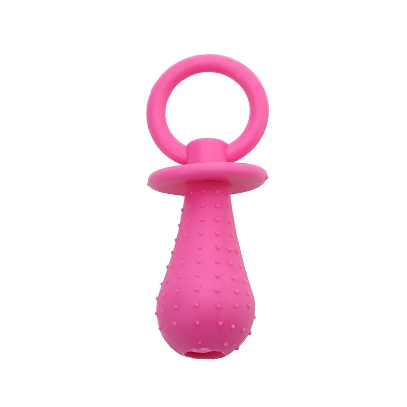 Pet Rubber Pacifier Dog Toy – Interactive Chew Toy for Puppies & Small Dogs, Elastic Rubber Soother for Teeth Cleaning & Play