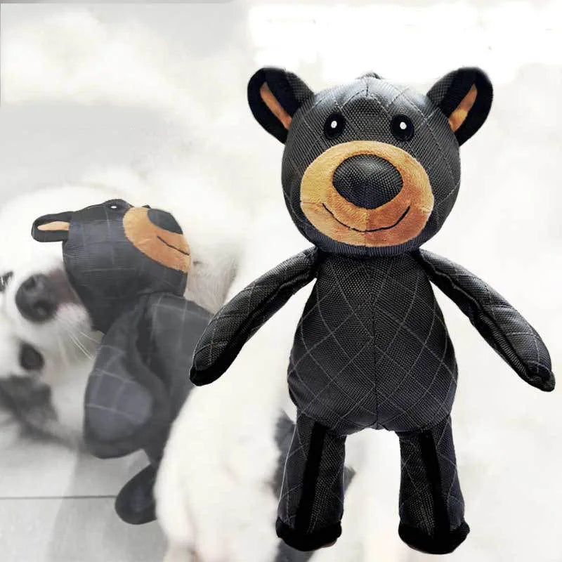 Robust Bear Plush Dog Toy – Squeaky Interactive Play 🧸🐕