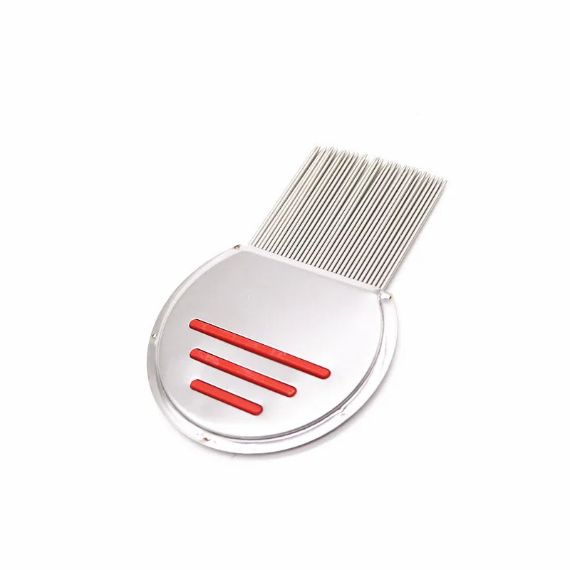 Stainless Steel Lice & Flea Comb – Metal Teeth Nit Remover for Pets, Adults & Kids