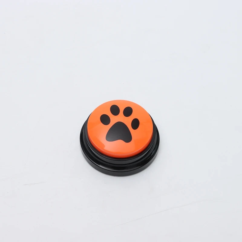 🎤 Pet Communication Button – Recordable Talking Training Toy with Cute Claw Print Design 🐾💡