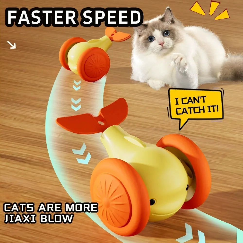 Interactive Electric Whale Cat Toy – Automatic Teaser Car with Obstacle Avoidance for Kittens