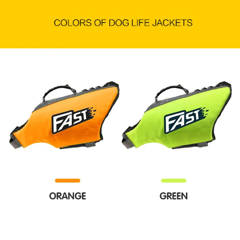 🛟 Pet Swimming Life Jacket – Reflective Adjustable Safety Vest for Dogs (Summer Surf & Pool Use)