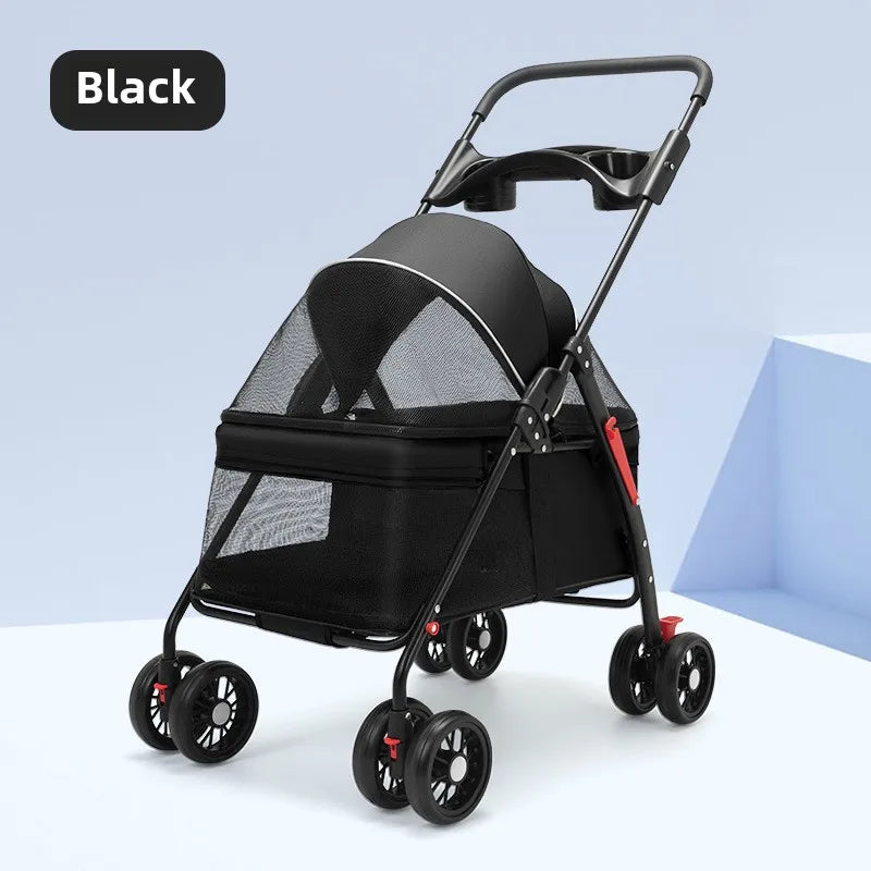 Pet Stroller for Dogs & Cats – Lightweight, Foldable, Travel-Friendly