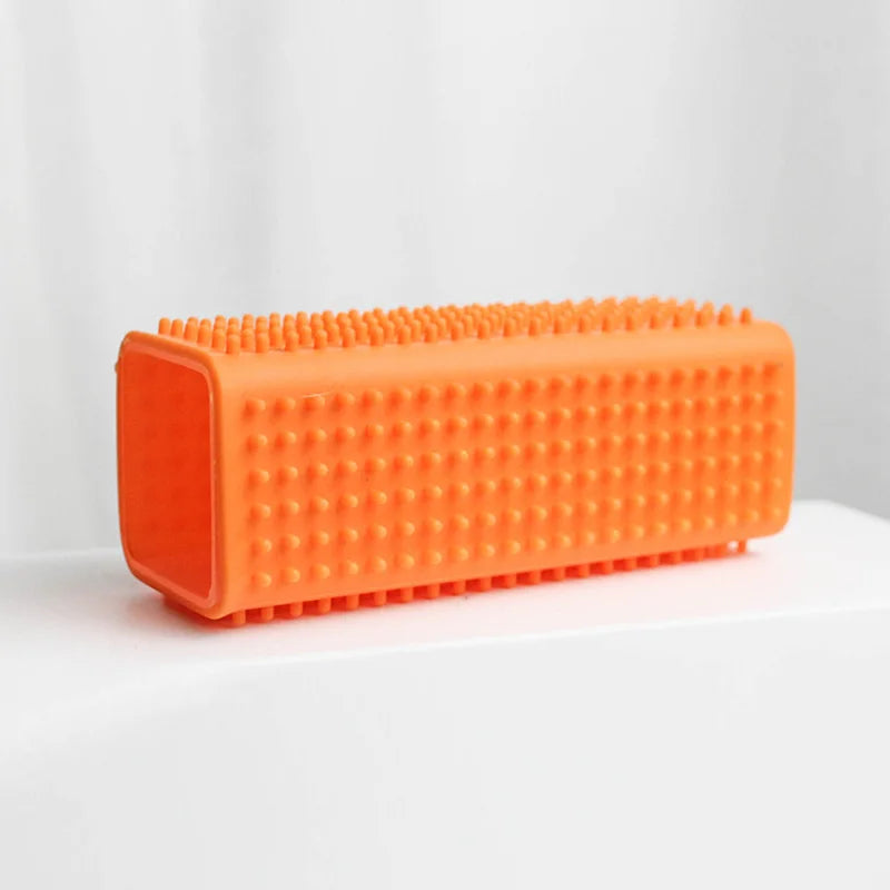 Silicone Rubber Pet Hair Remover Brush – Hollow Design for Dogs & Cats – Reusable Cleaner for Furniture, Cars, Carpet & Clothes