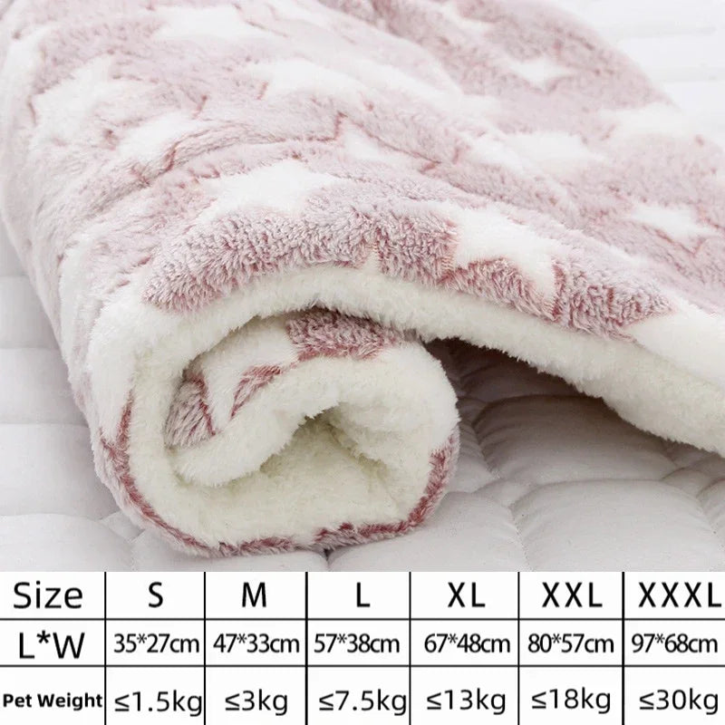 Flannel Pet Mat – Thick Sleeping Blanket Bed for Dogs & Cats, Soft Pet Rug for Small to Large Pets