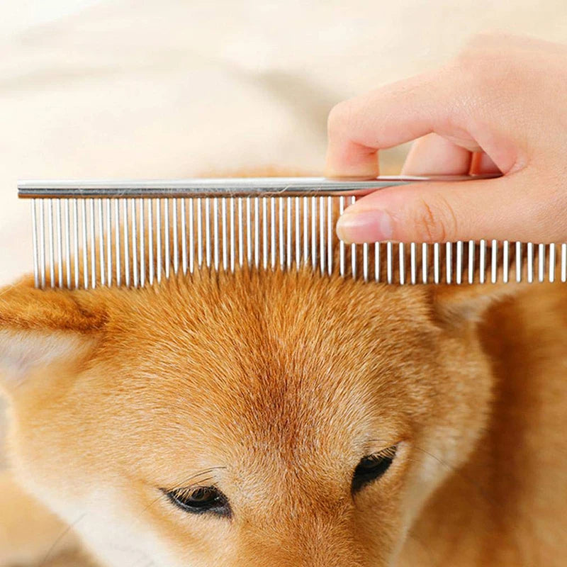 Pet Dematting Comb – Stainless Steel Grooming Comb for Dogs & Cats