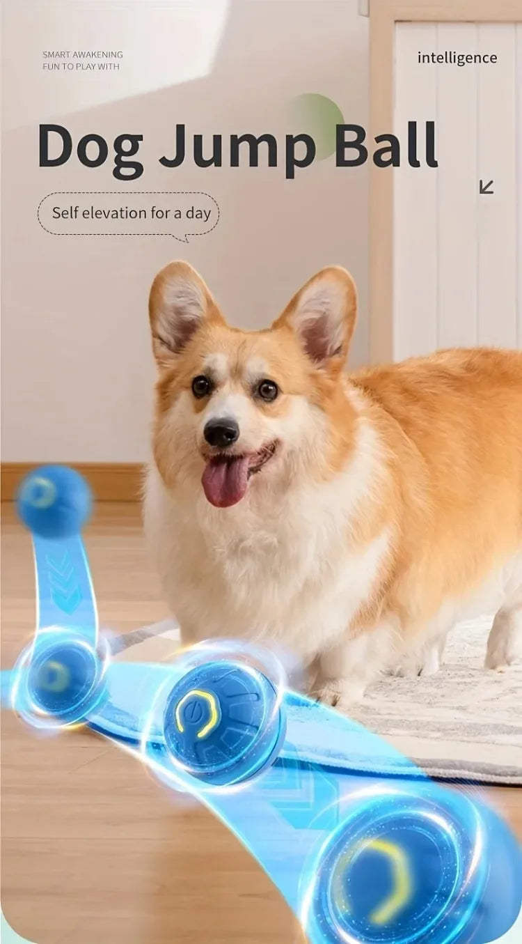 Smart Dog Toy Ball – Automatic Bouncing, USB Rechargeable, Interactive Pet Toy