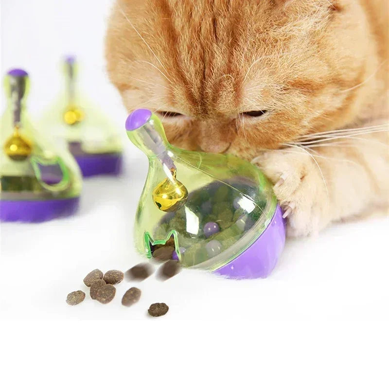 🐭 Interactive Mouse-Shaped Cat Treat Ball – Food Dispensing Tumbler Feeder