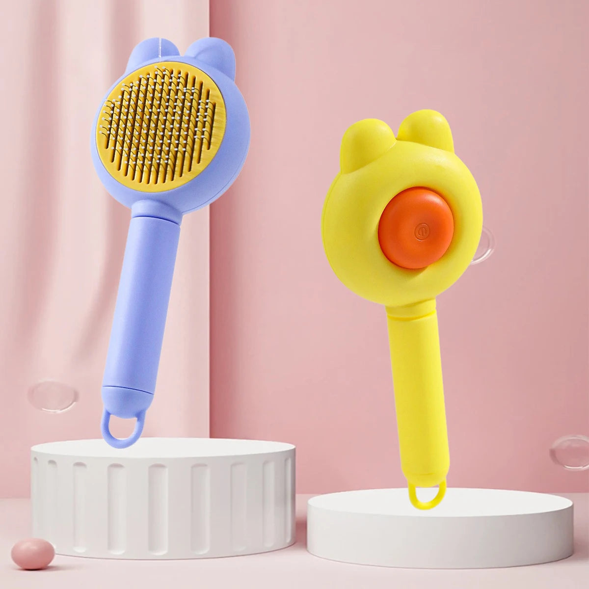 🐾 2025 Cat Comb – One-Click Deep Cleaning Stainless Steel Grooming Tool