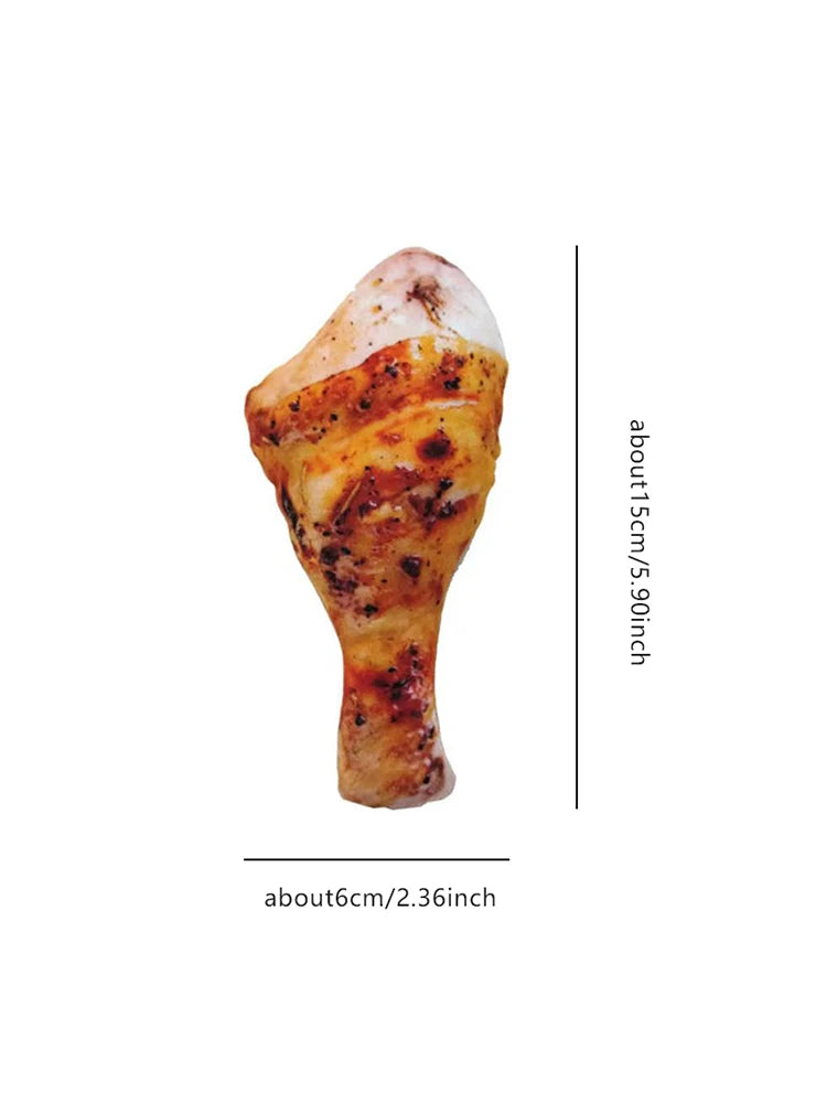 Meat Plush Dog Toy – Squeaky, Bite-Resistant Chew 🍖🐾
