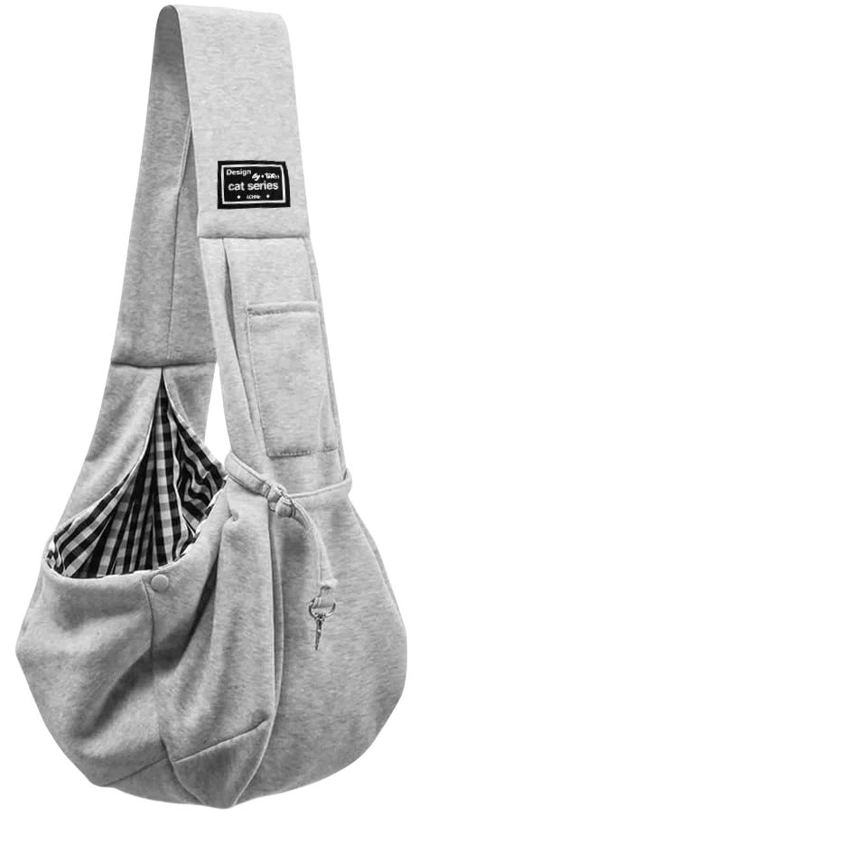 Cotton Dog Sling Carrier Bag – Comfortable Crossbody Pet Carrying Bag for Small Dogs & Cats, Travel Shoulder Tote
