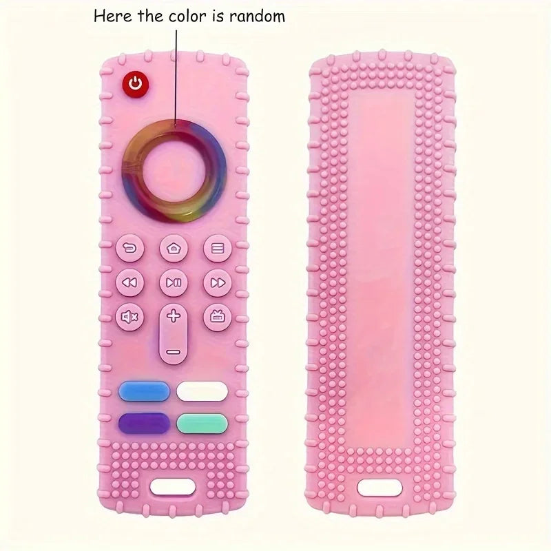 Silicone Dog Teething Toy – Remote Control Design Chew Stick for Puppies (Multi-Color)