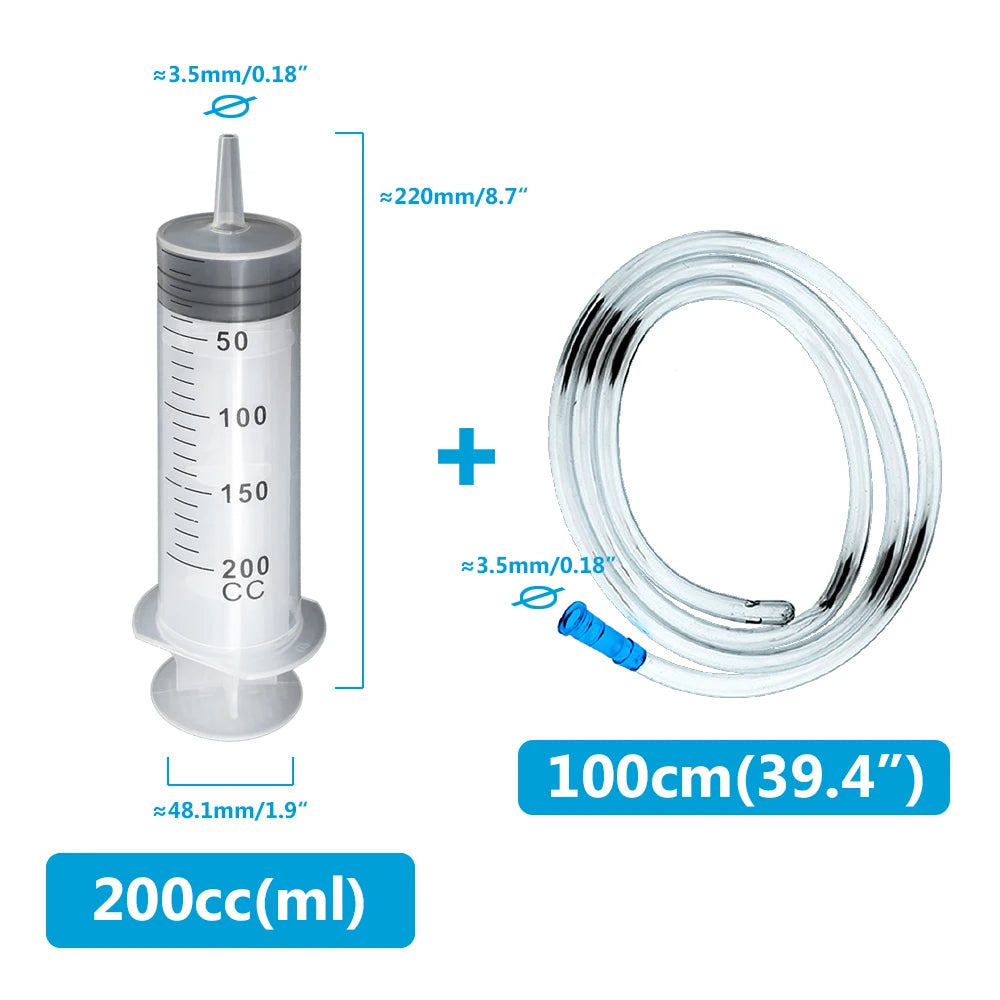 Multifunction Large Capacity Syringe with Hose – 100ml-550ml Pet Feeding, Oil, Fluid Injector