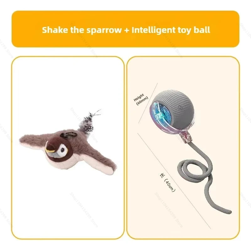 Rechargeable Flying Bird Cat Toy – Chirping & Flapping