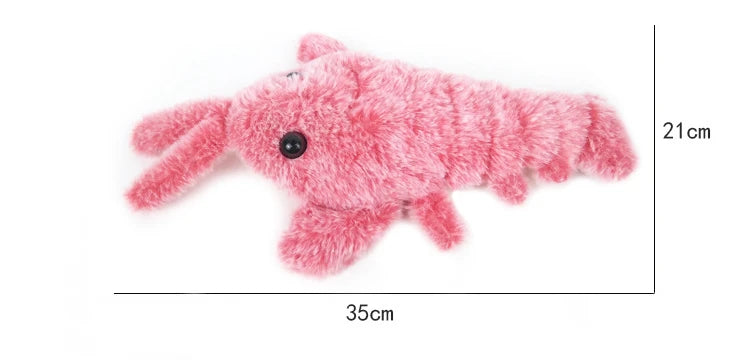 Electric Lobster Cat Toy – USB Rechargeable Interactive Jumping Shrimp Plush for Cats and Dogs, Pet Teasing Toy