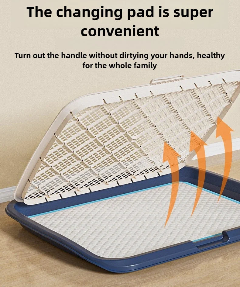 Extra Large Dog Toilet Tray – Splash-Proof, Reusable & Easy-to-Clean Indoor Pet Potty Training Pad Holder