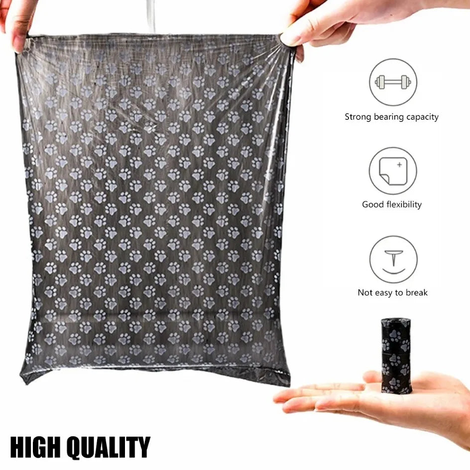 10/30 Roll Dog Poop Bags – Leak-Proof Pet Waste Bags for Outdoor Cleaning, 15 Bags per Roll Refill Garbage Bag Set