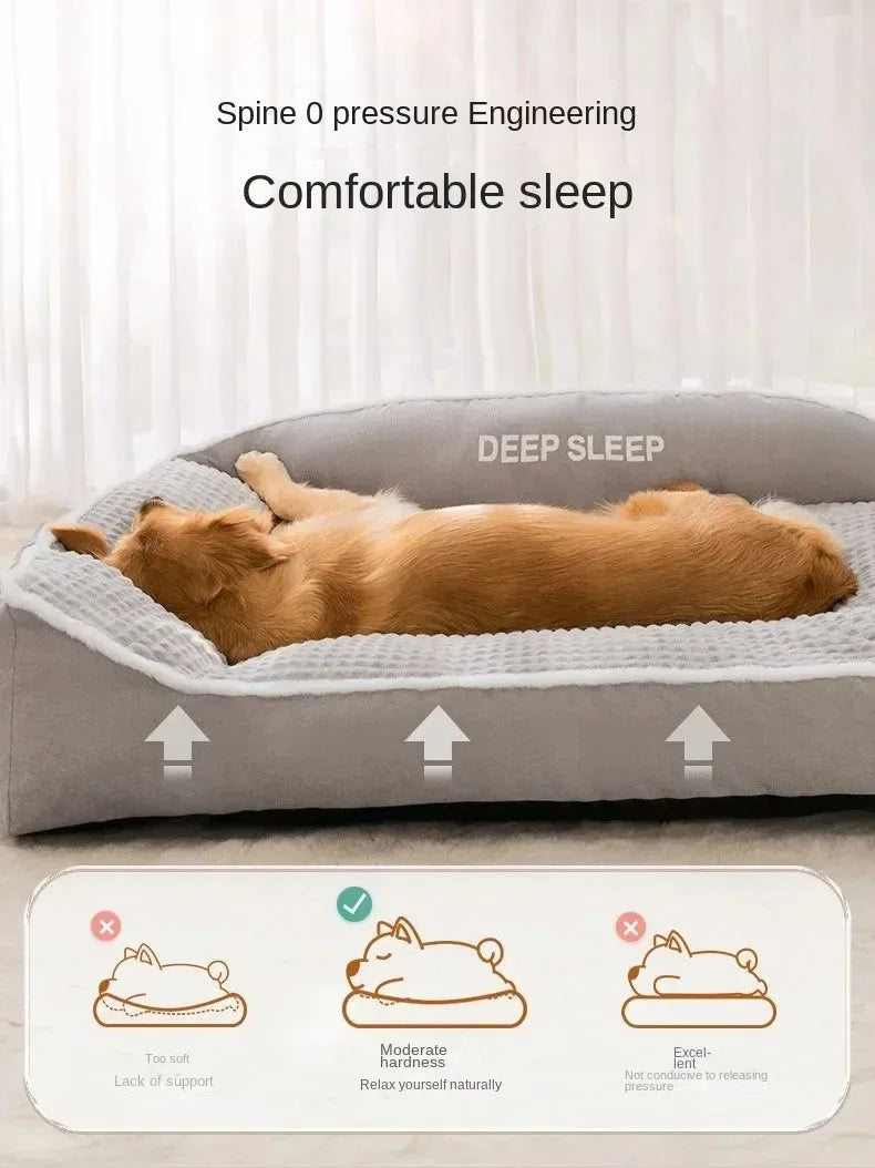 Warm Holiday Pet Bed – Winter Dog & Cat Sofa Bed for Halloween & Christmas