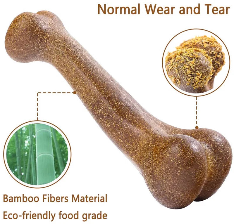 🦴 Dog Bone Chew Toy – Nearly Indestructible, Non-Toxic & Natural Dental Toy for All Dogs 💪🐾