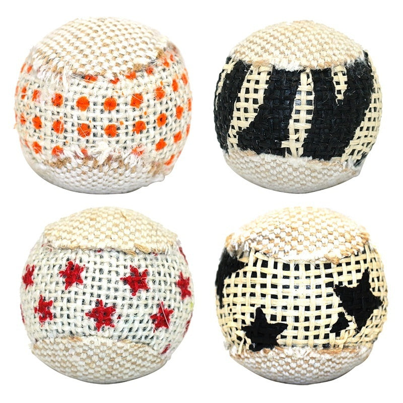 Interactive Cat Toy Ball – Rattle, Scratch & Chew Play Ball for Kitten Exercise (1 Pc, Style Random)