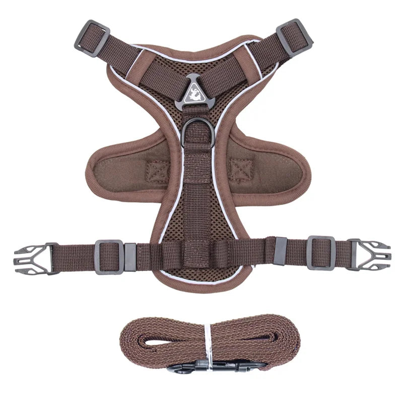 🐾 Fashion Reflective Cat Harness & Leash Set – Breathable Mesh for Cats & Small Dogs