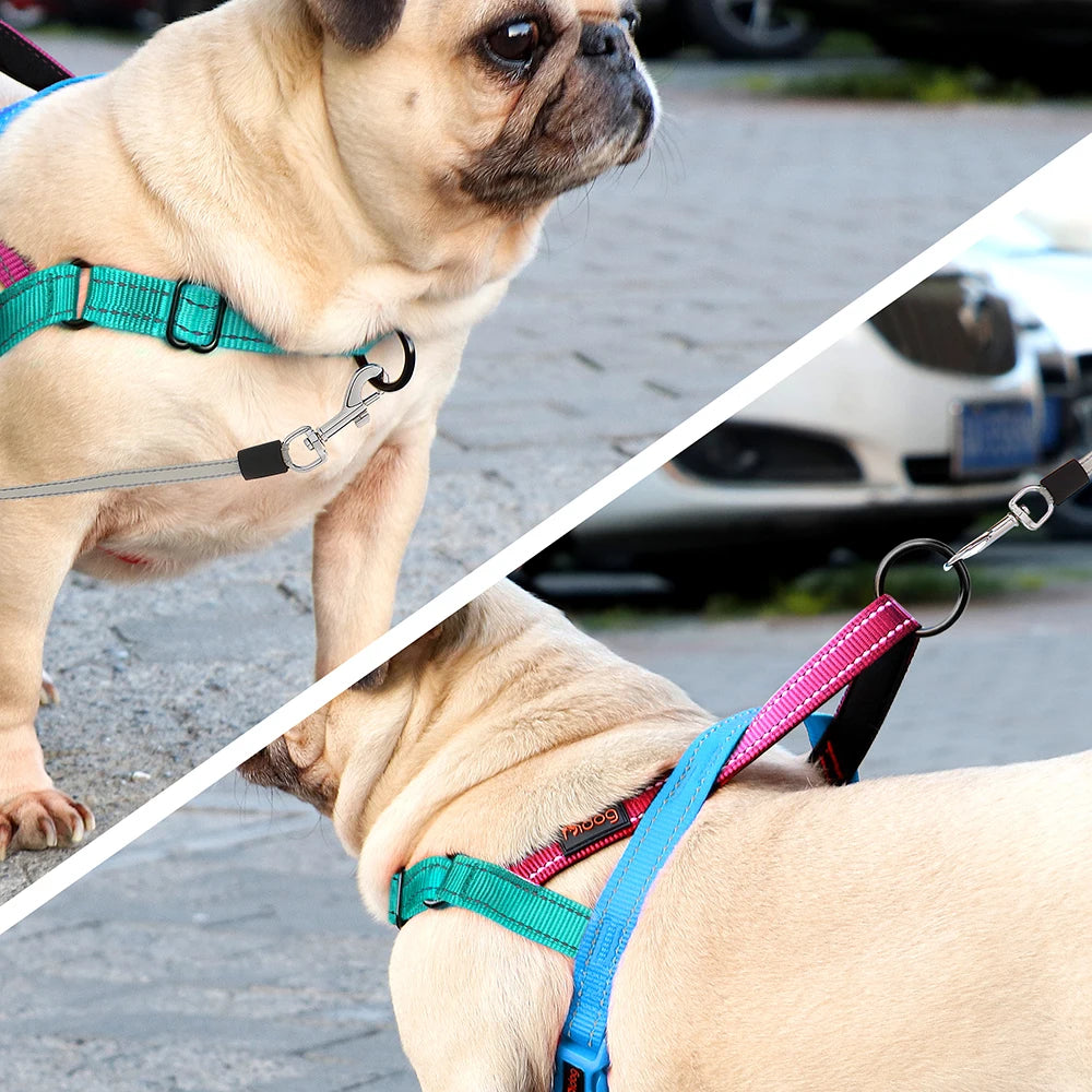 🐶 Reflective No-Pull Nylon Dog Harness – Adjustable Vest for Small to Large Dogs 🐾