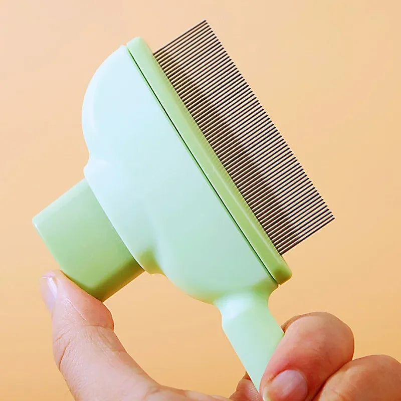 Self-Cleaning Pet Grooming Brush – Dog & Cat Hair Remover Comb with Massage Bristles