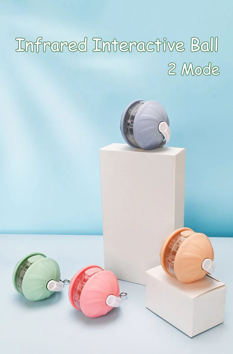 Infrared Interactive Cat Ball Toy – Rechargeable Rolling Tail Toy Imitating Mouse