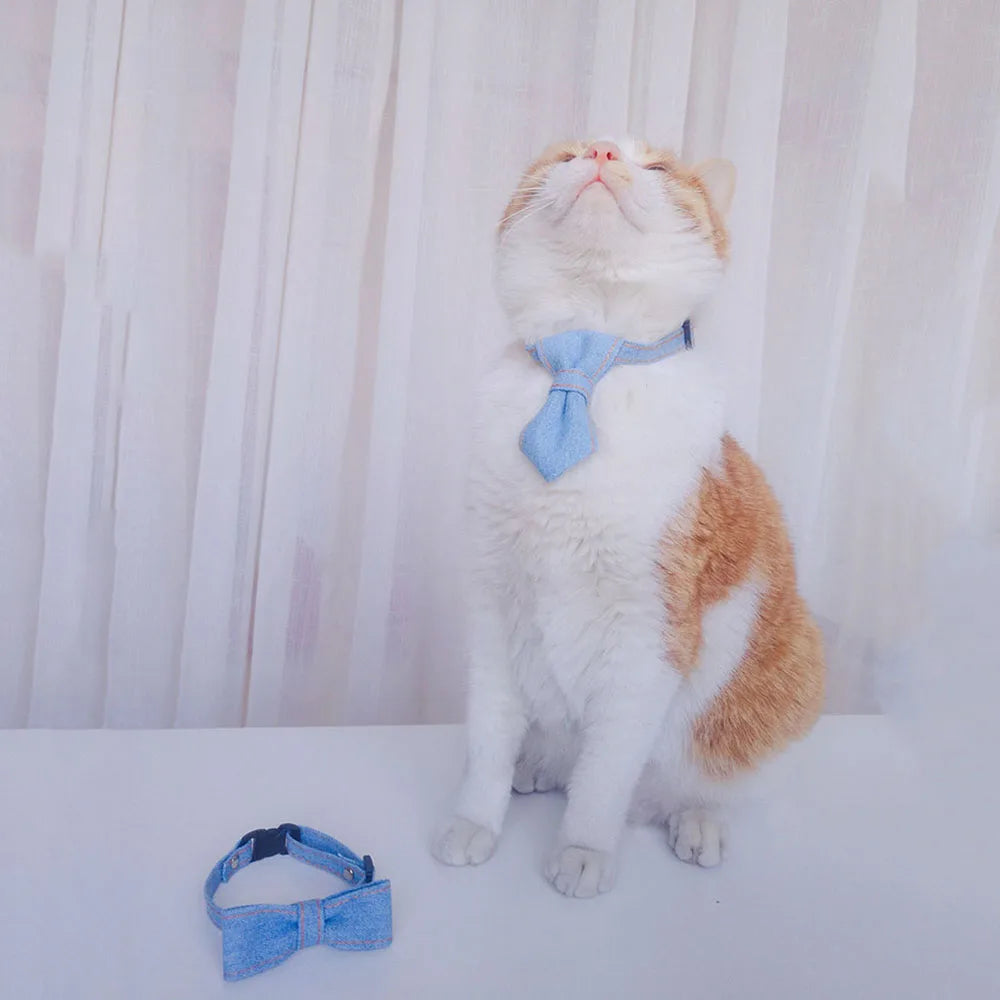 Adjustable Pet Bow Tie – Formal Breakaway Neck Tie Collar for Small Dogs & Cats