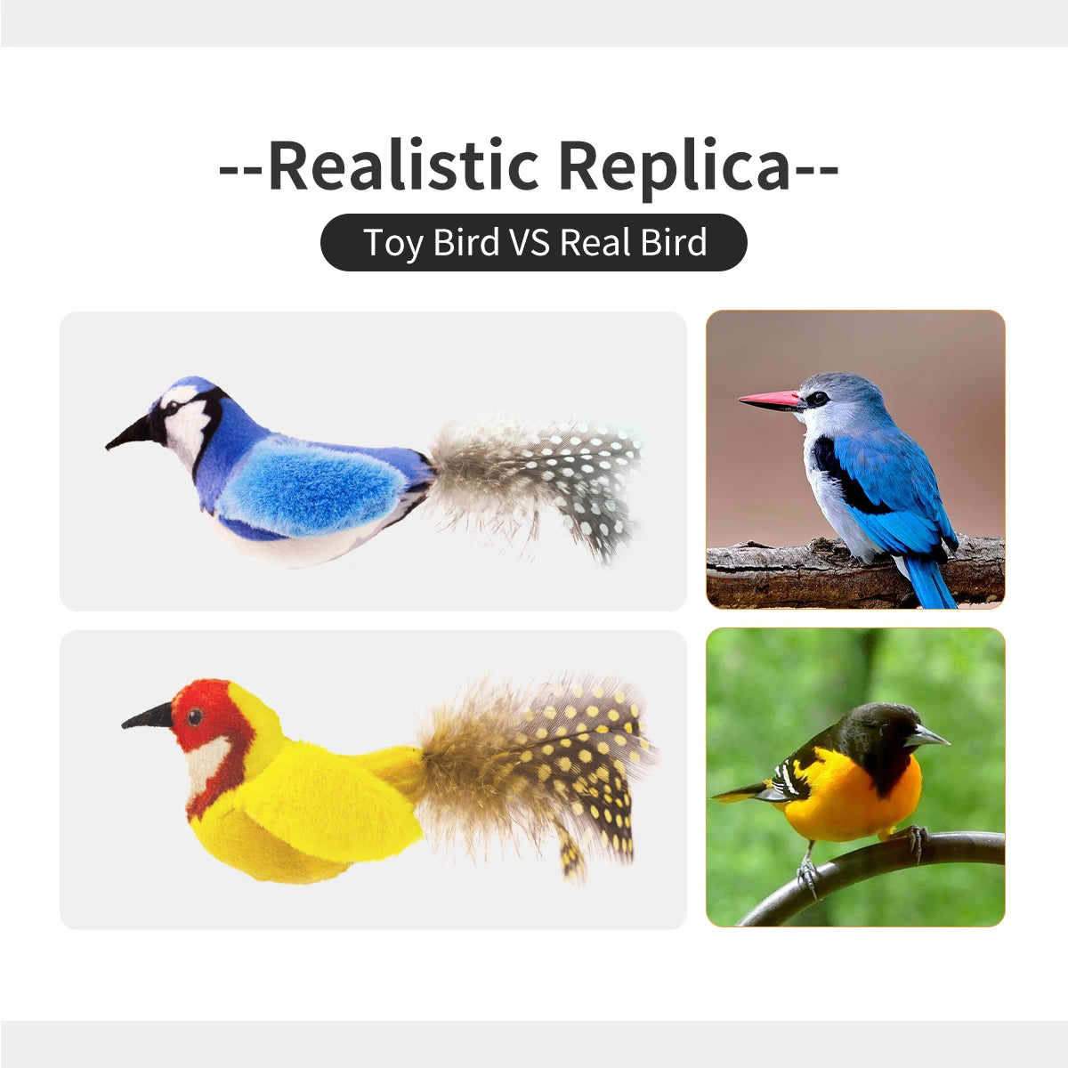 Chirp Bird Interactive Cat Toy with Realistic Sound 🐦🐾