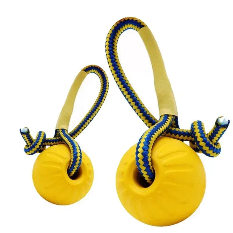 Indestructible Chew Ring Toy – Bite-Resistant Rope Ball for Dogs