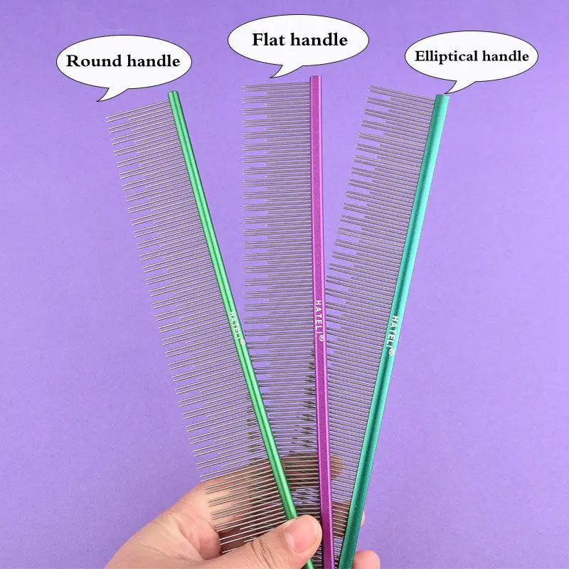 22cm Stainless Steel Pet Grooming Comb for Dogs & Cats