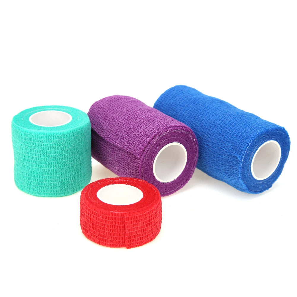 5Pcs Self-Adhesive Bandage Wrap for Dogs – Elastic First Aid Pet Leg Protector, Vet Tape Wrap (Green)