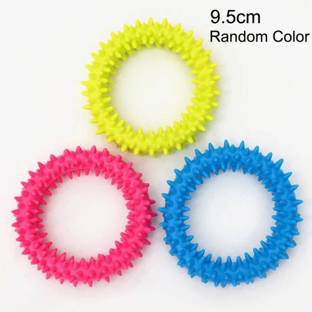 Rubber Chew Toy for Small Dogs – Teeth Cleaning & Bite-Resistant Puppy Training Toy