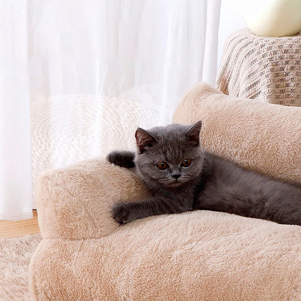 All-Season Pet Cat & Dog Sofa – Soft, Comfortable, Detachable & Washable Pet Couch