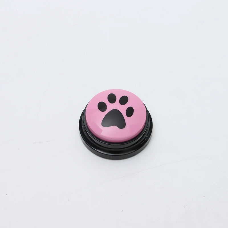 🎤 Pet Communication Button – Recordable Talking Training Toy with Cute Claw Print Design 🐾💡