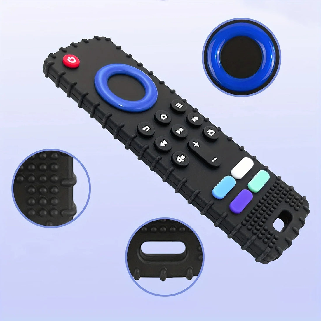 Silicone Dog Teething Toy – Remote Control Design Chew Stick for Puppies (Multi-Color)